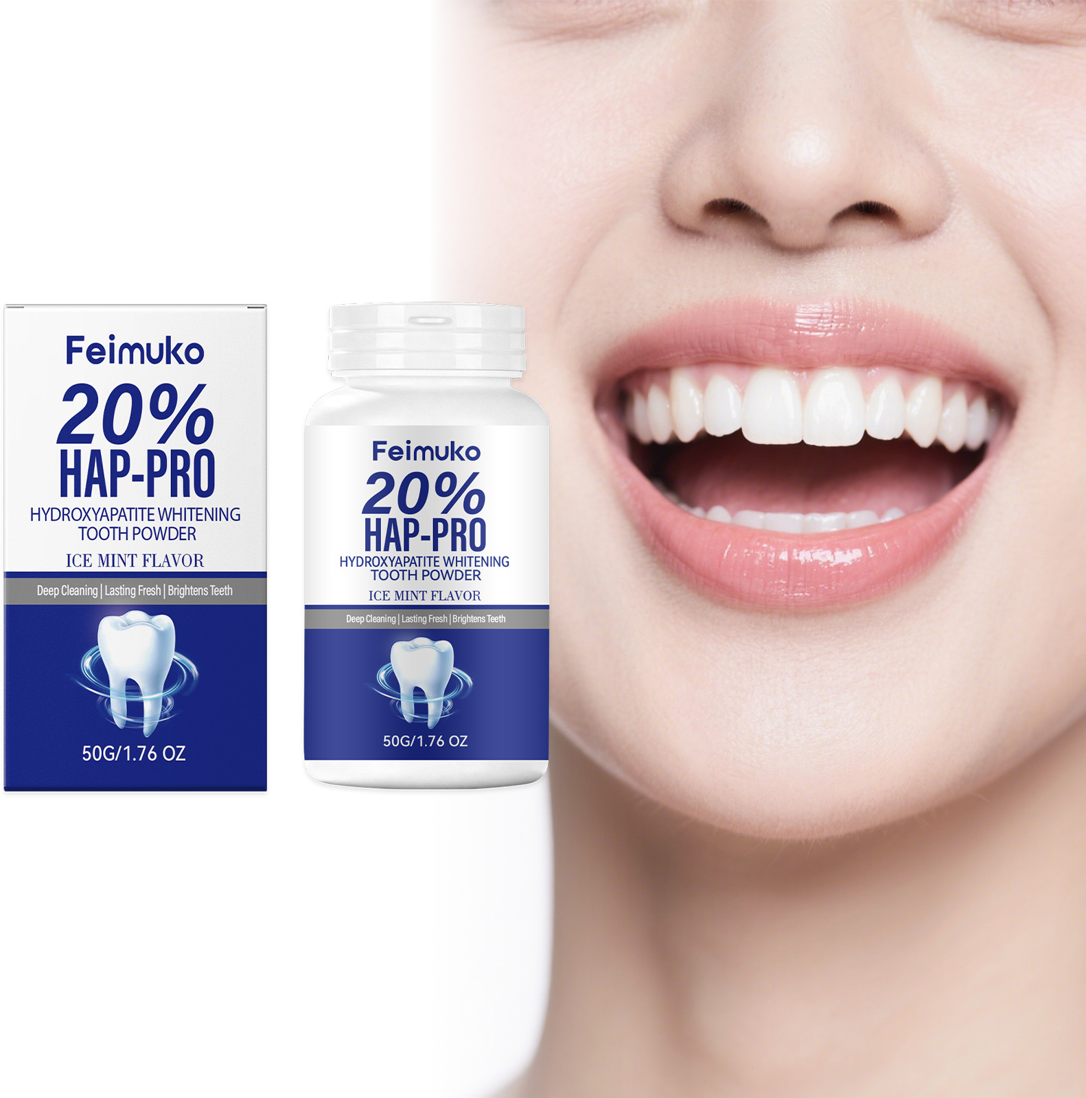Teeth Whitening Powder - Polvere Dentifricia con 20% di Idrossiapatite
