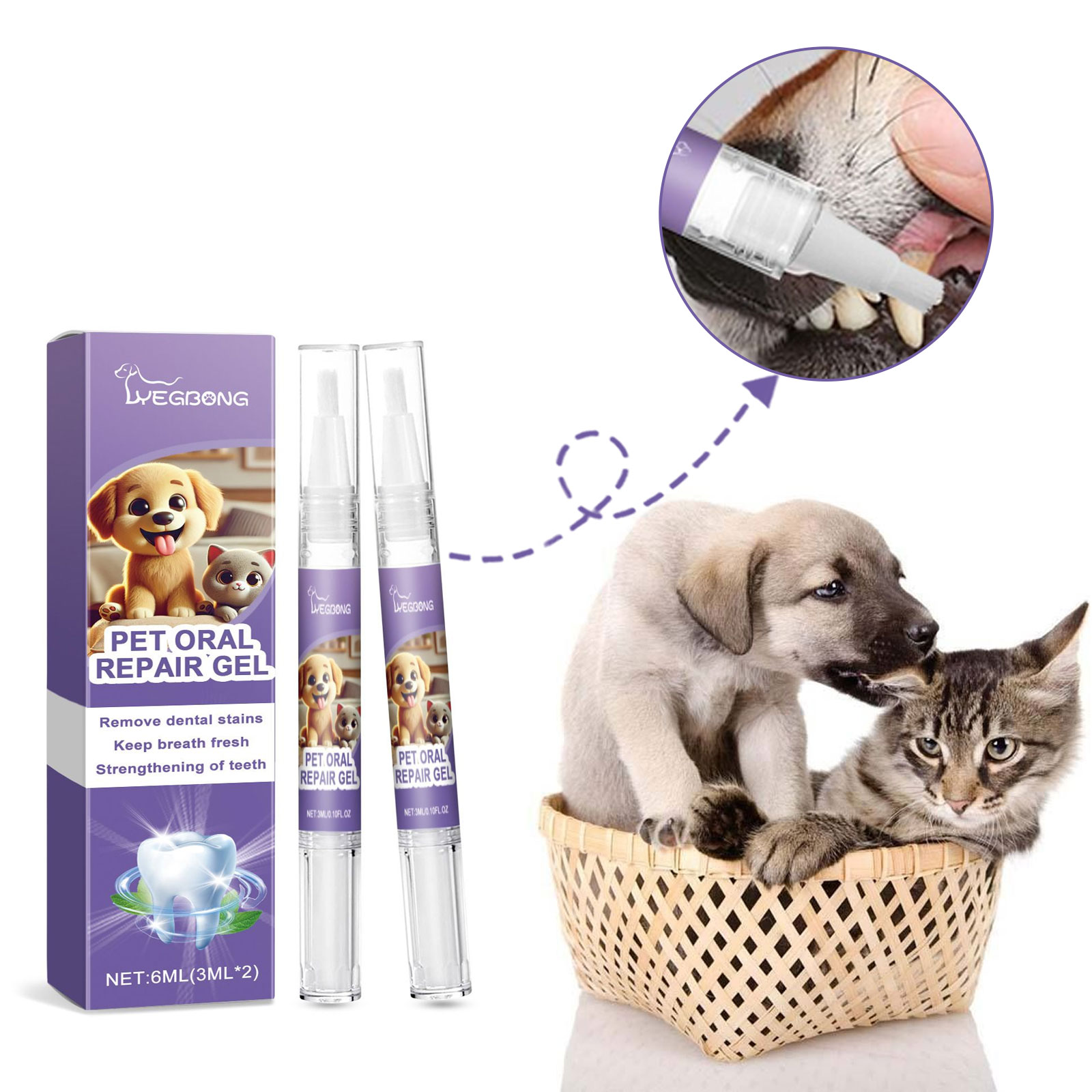 Teeth Whitening Pens - 12 pz Pet Spazzolino Da Denti