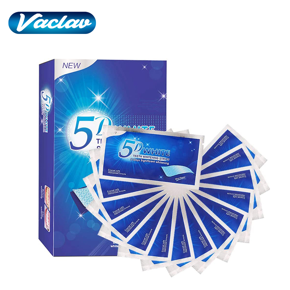 Teeth Whitening Led Kit - Strisce Sbiancanti 5D per Denti, Gel